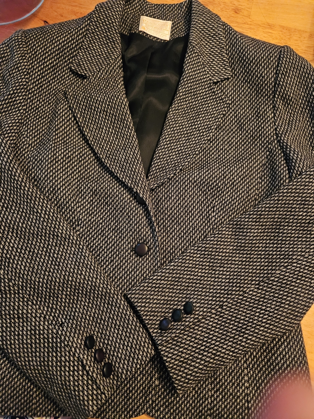 Pendleton Black & White Textured Women’s Blazer Size 12